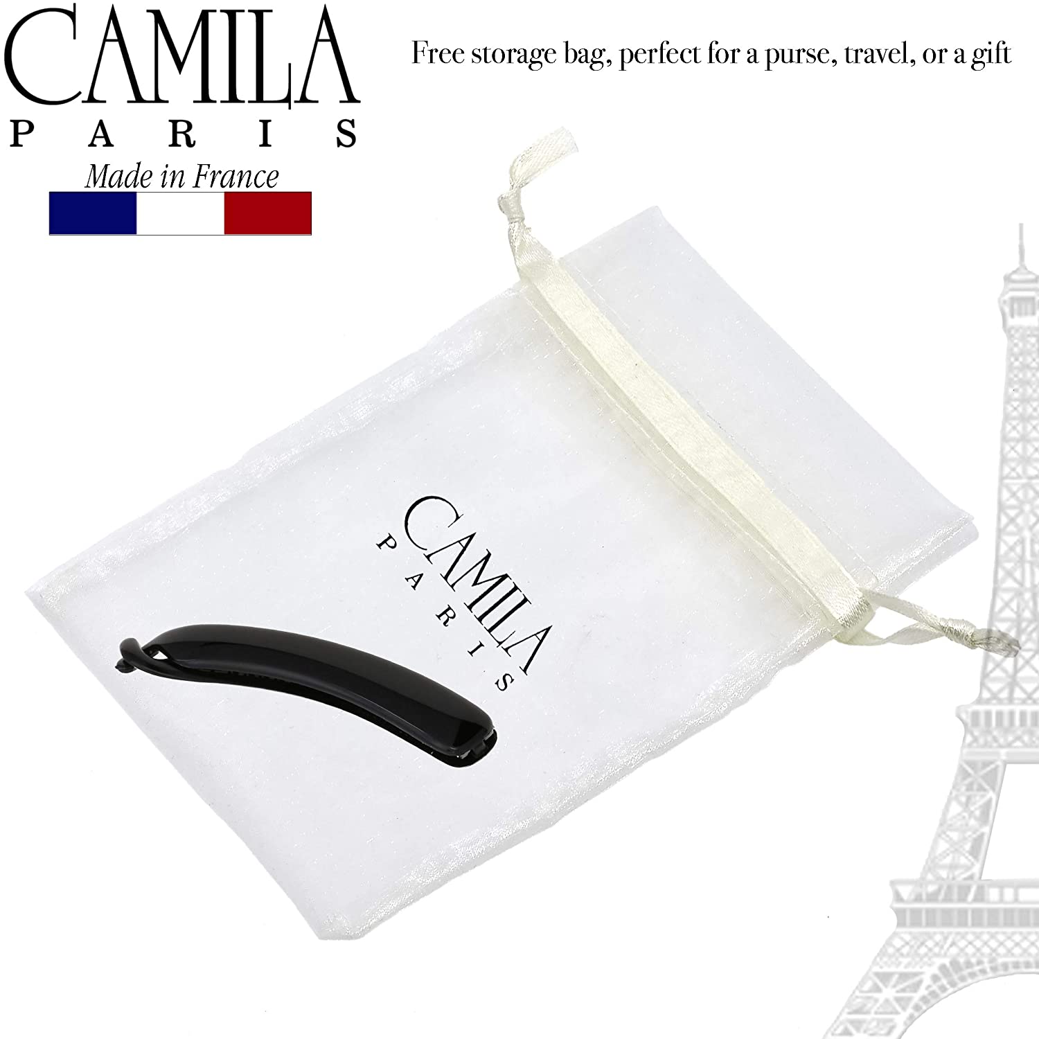 Camila Paris Pink French banana clip cellulose acetate