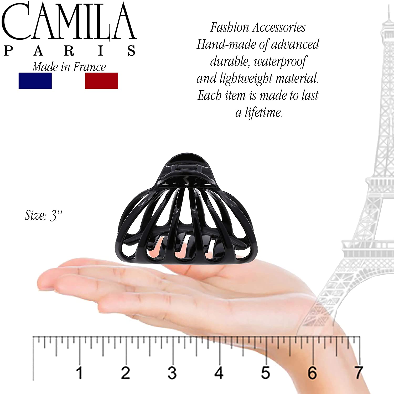 Camila Paris French claw clip cellulose acetate