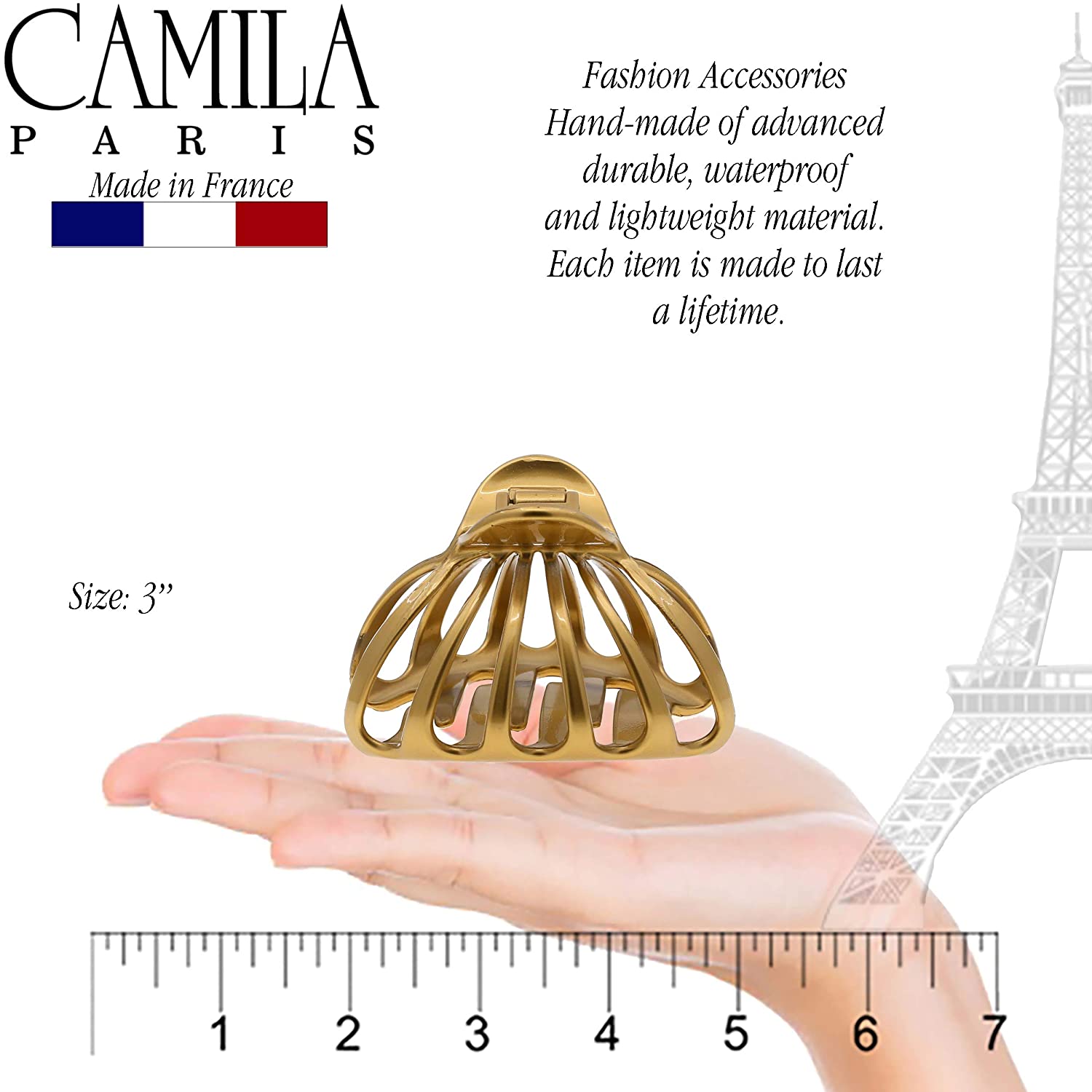 Camila Paris French claw clip cellulose acetate