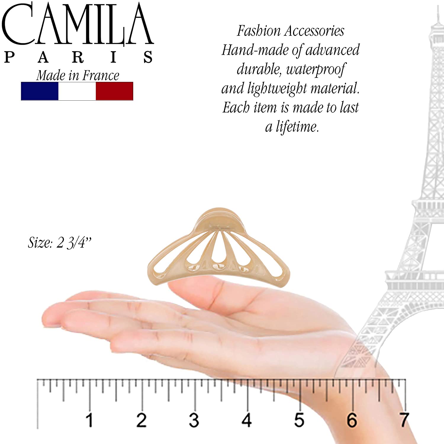 Camila Paris 2.75 Inch French claw clip cellulose acetate