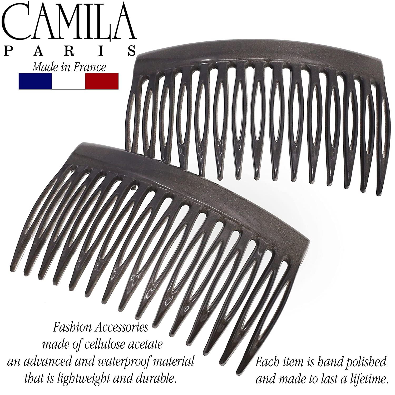Camila Paris Detangling French side comb cellulose acetate