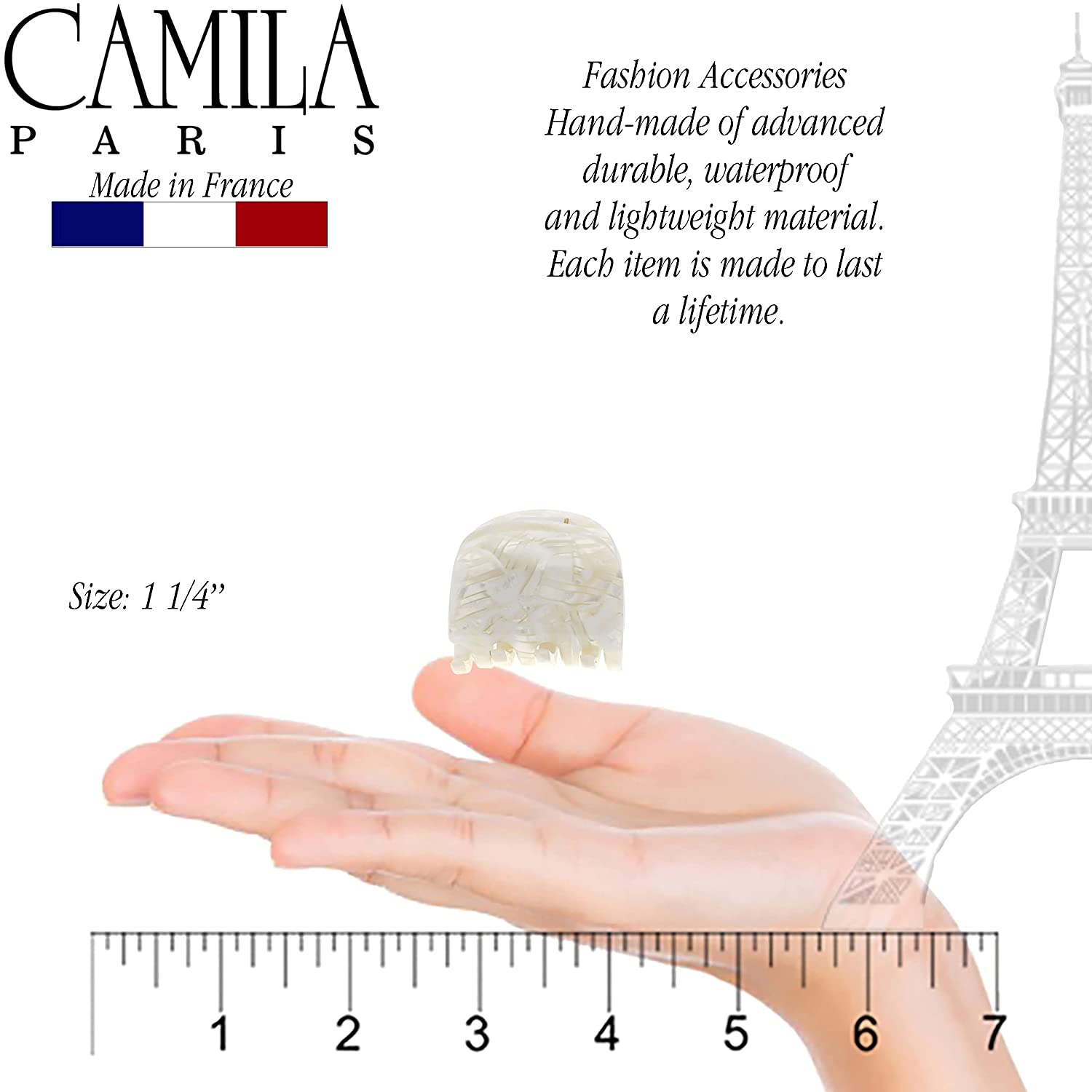 Camila Paris Bardot French hair clip cellulose acetate