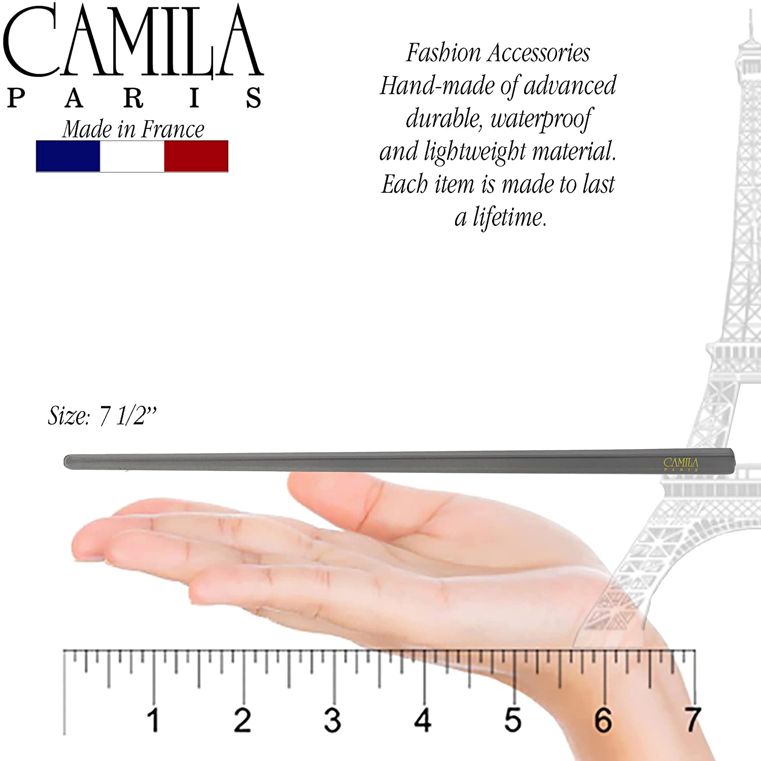 Camila Paris French hair stick cellulose acetate