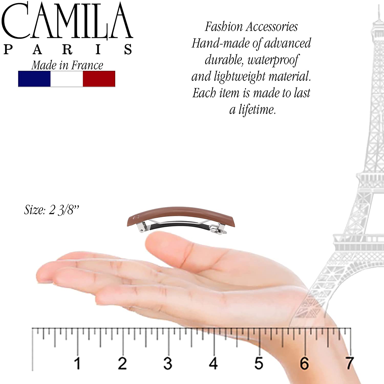 Camila Paris French barrette cellulose acetate