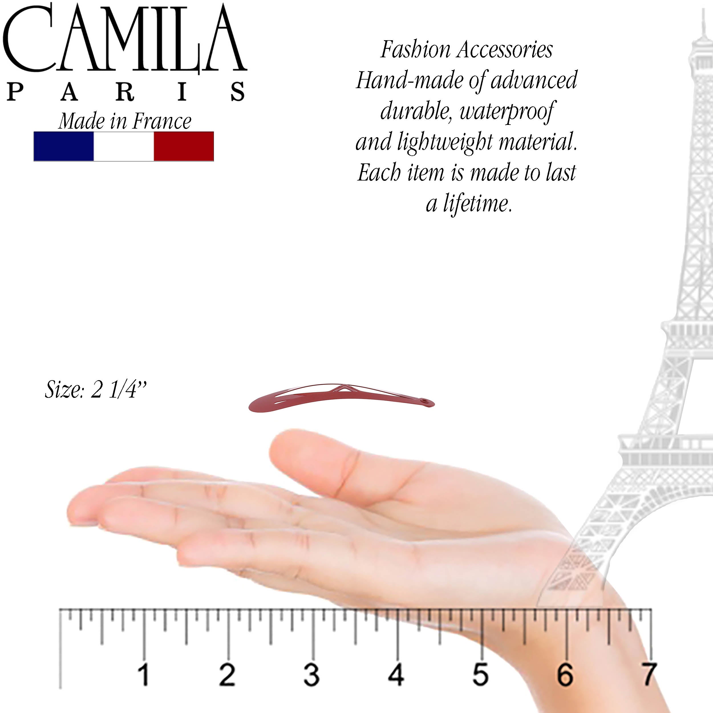 Camila Paris Metallic Purple & Gold French barrette cellulose acetate