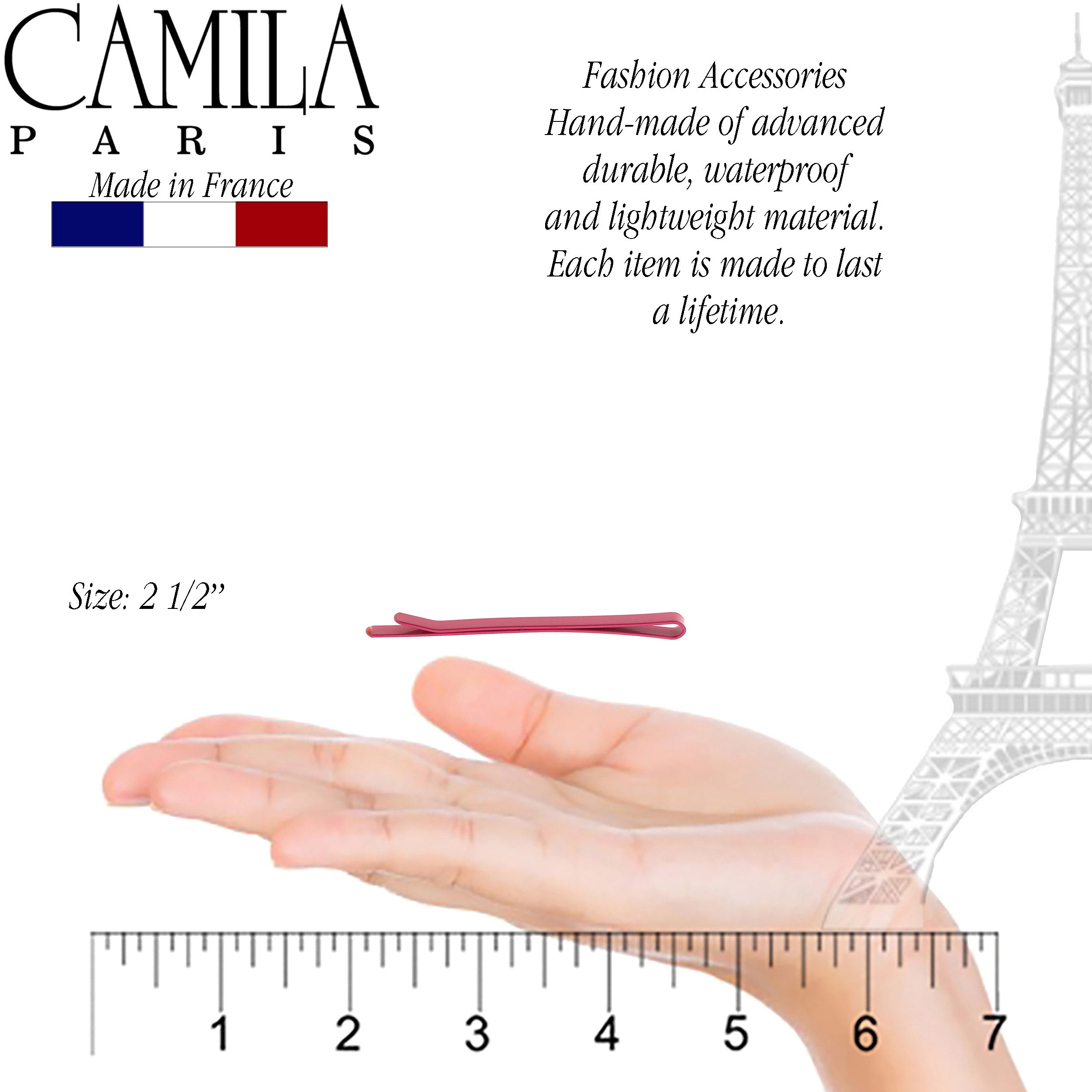 Camila Paris CP1350B French hair slide cellulose acetate