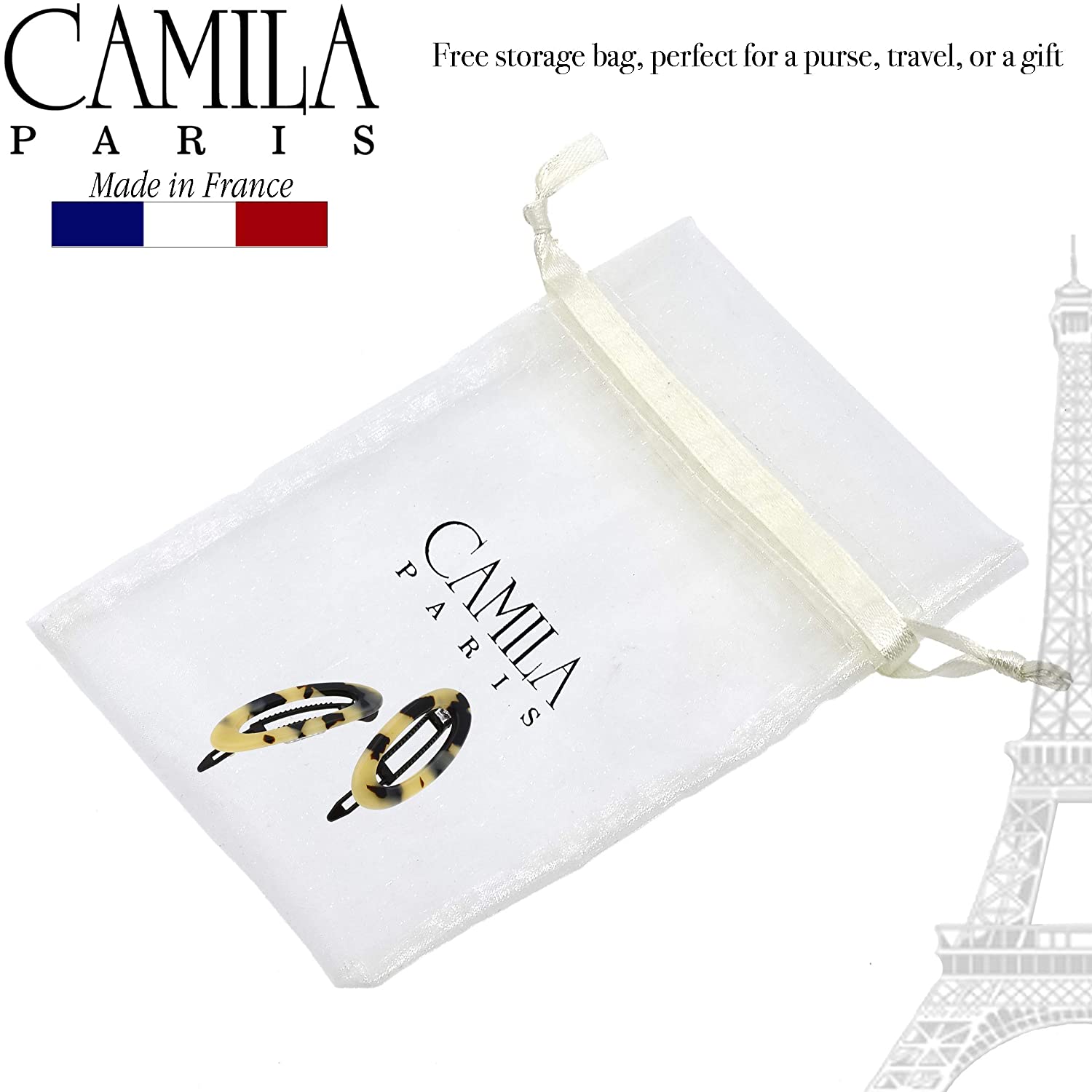 Camila Paris 2 inch Metal-Free French barrette cellulose acetate