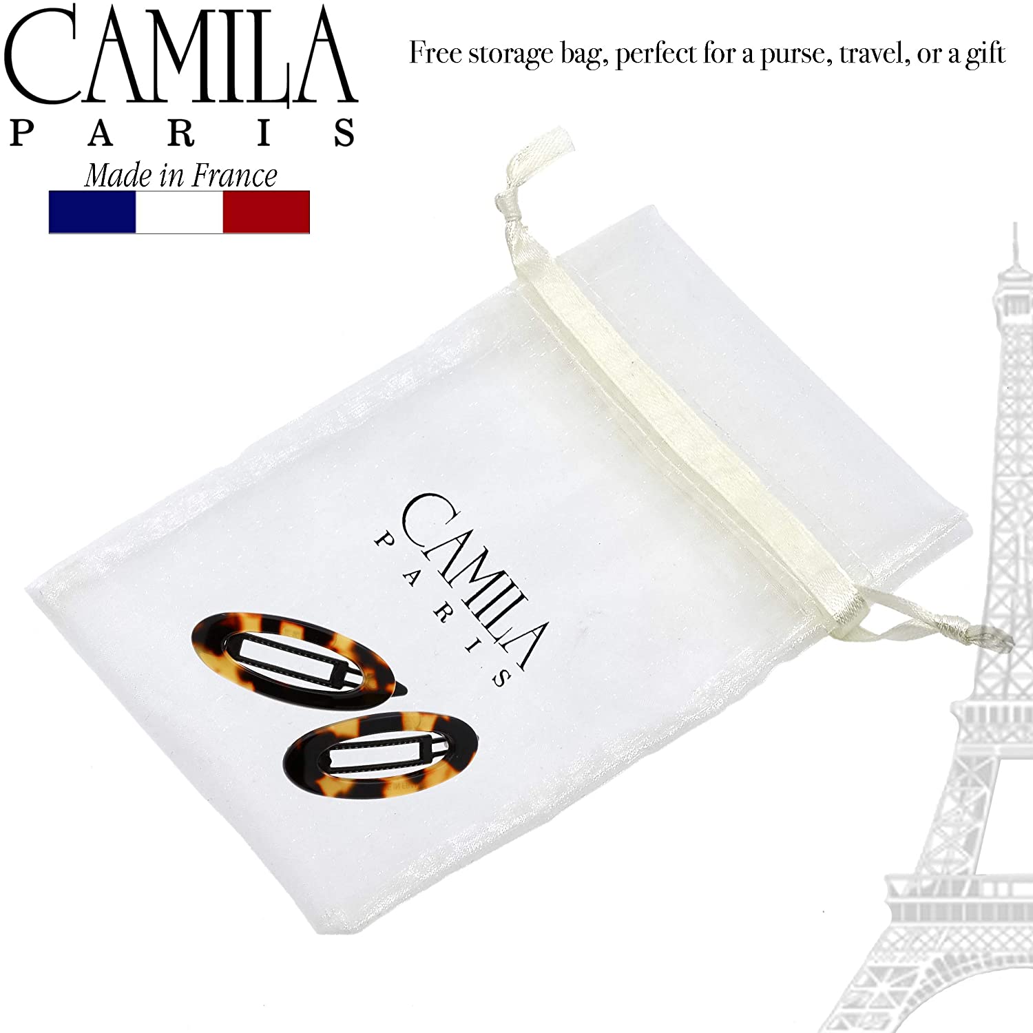 Camila Paris 2 inch Metal-Free French barrette cellulose acetate
