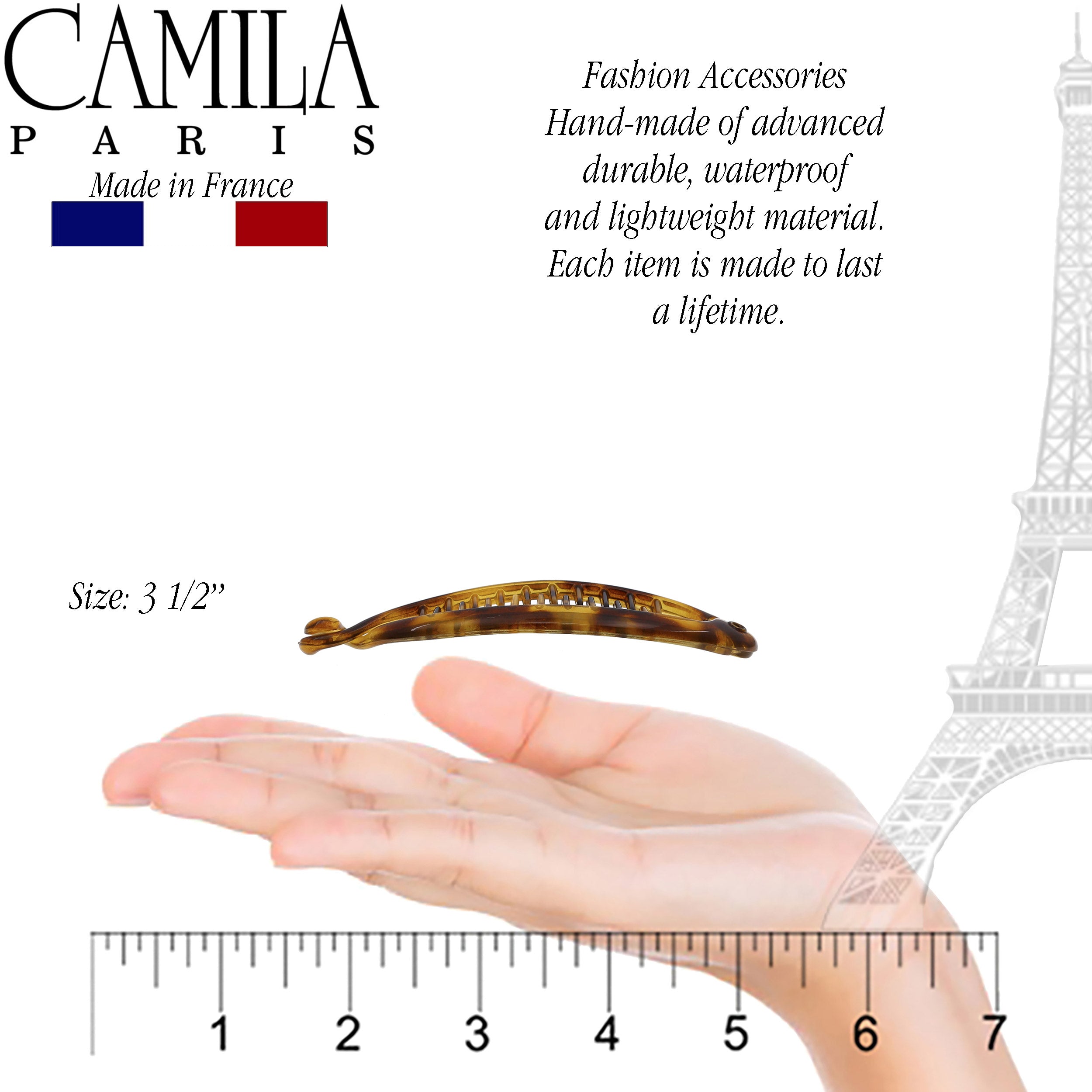 Camila Paris 7 Inch French banana clip cellulose acetate