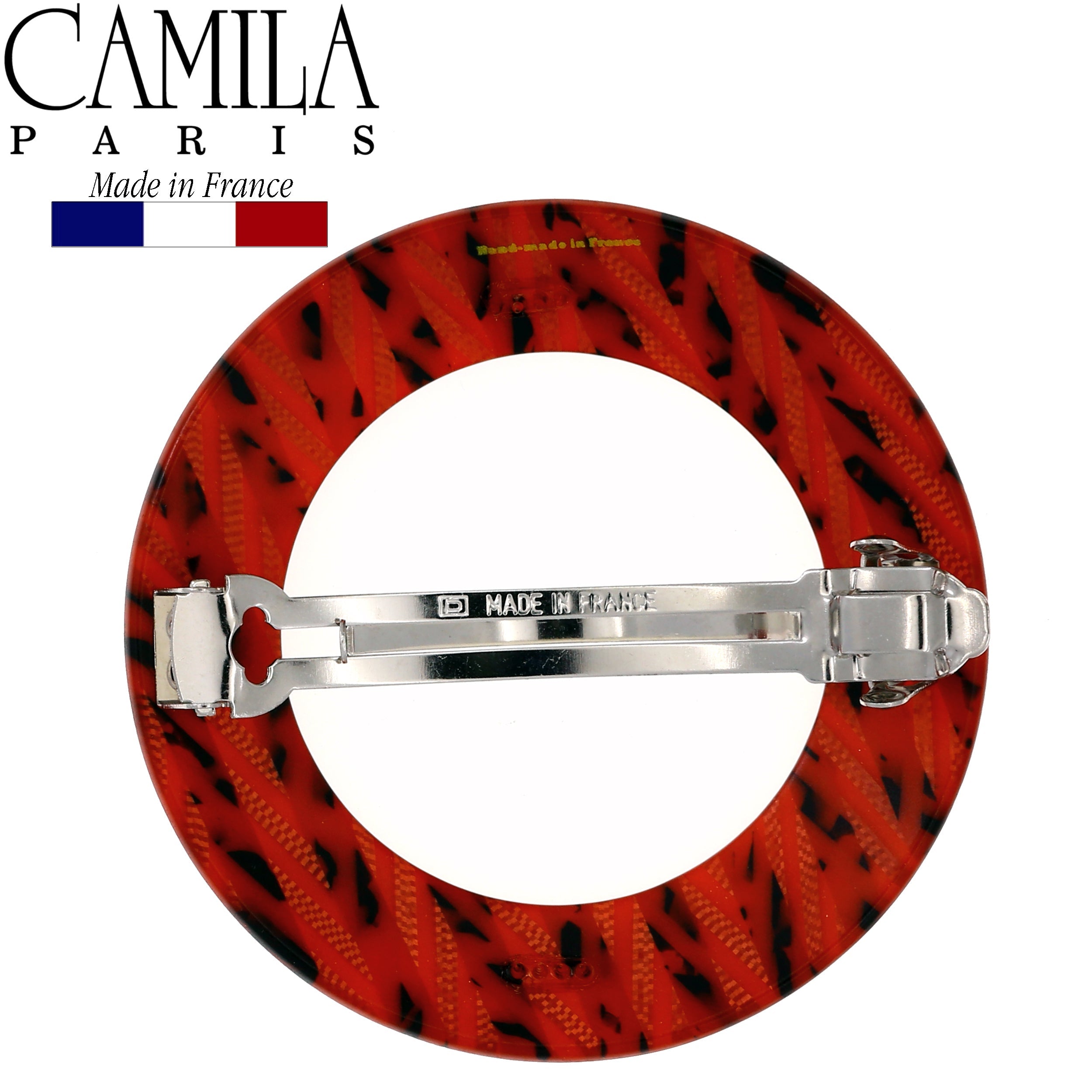 Camila Paris Pink French barrette cellulose acetate handmade