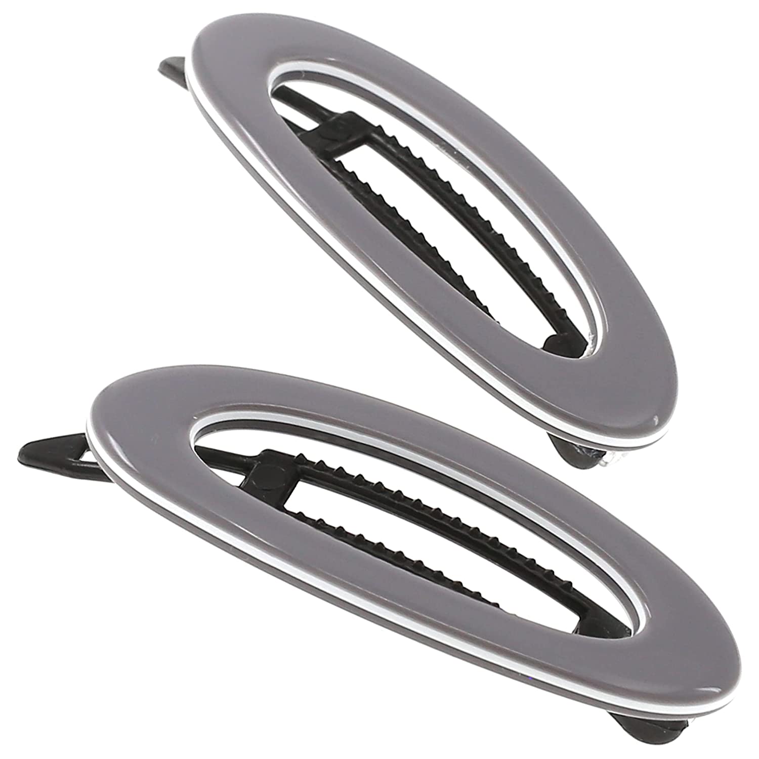 Camila Paris White Tokyo 2 inch Metal-Free French barrette cellulose acetate