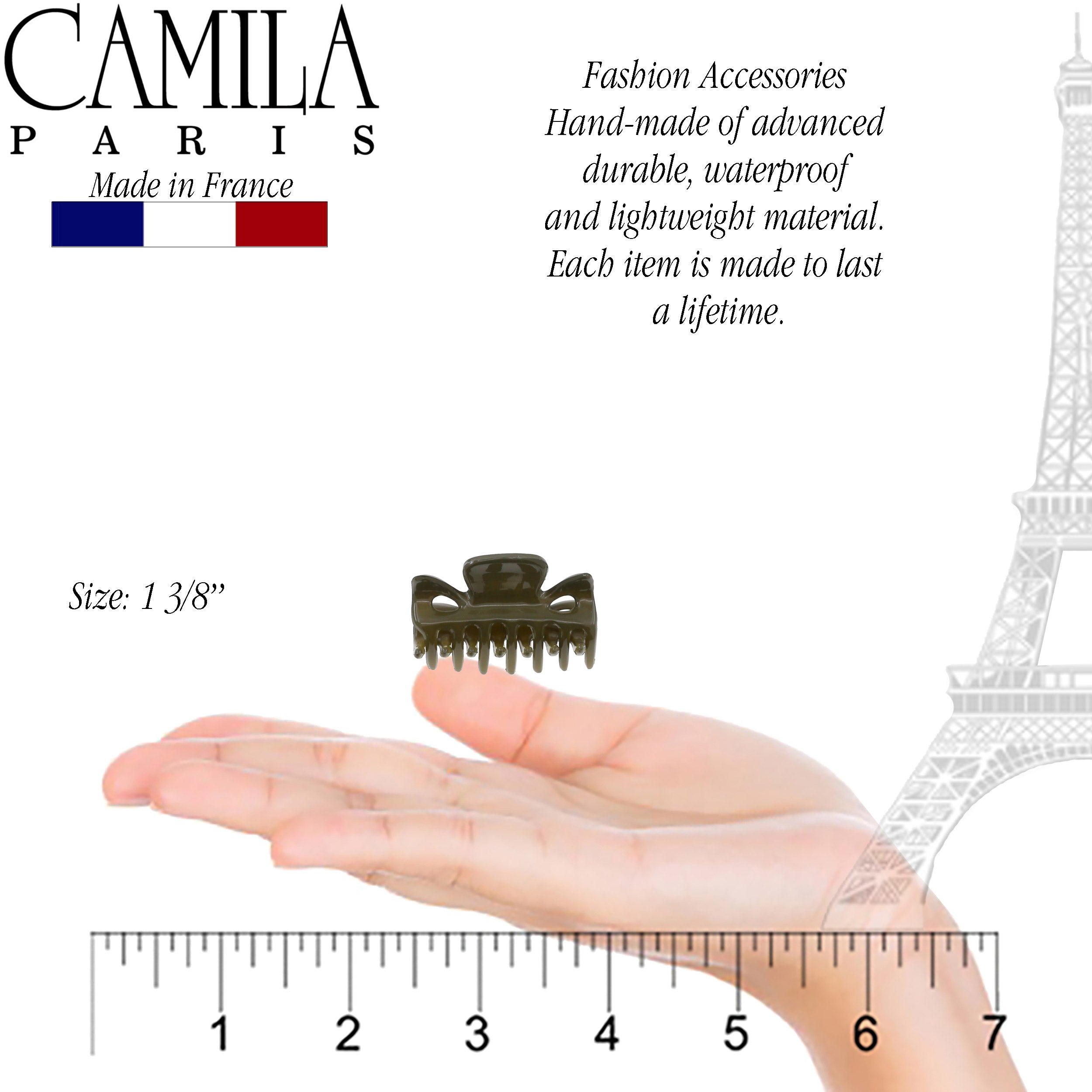 Camila Paris Elizabeth French hair clip cellulose acetate