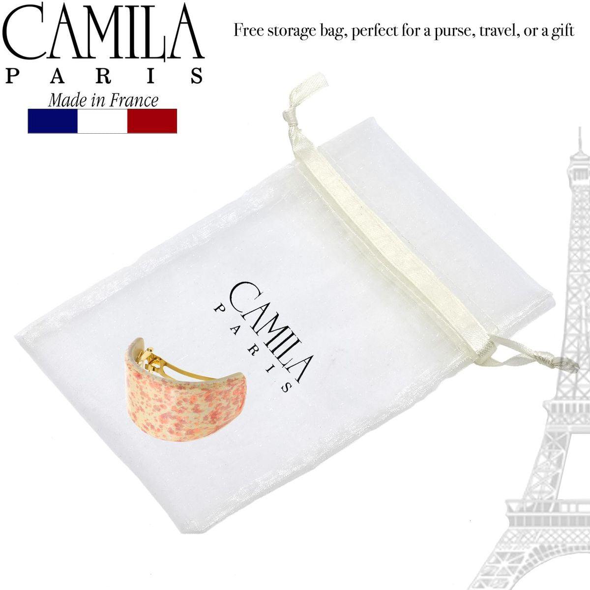 Camila Paris French barrette cellulose acetate
