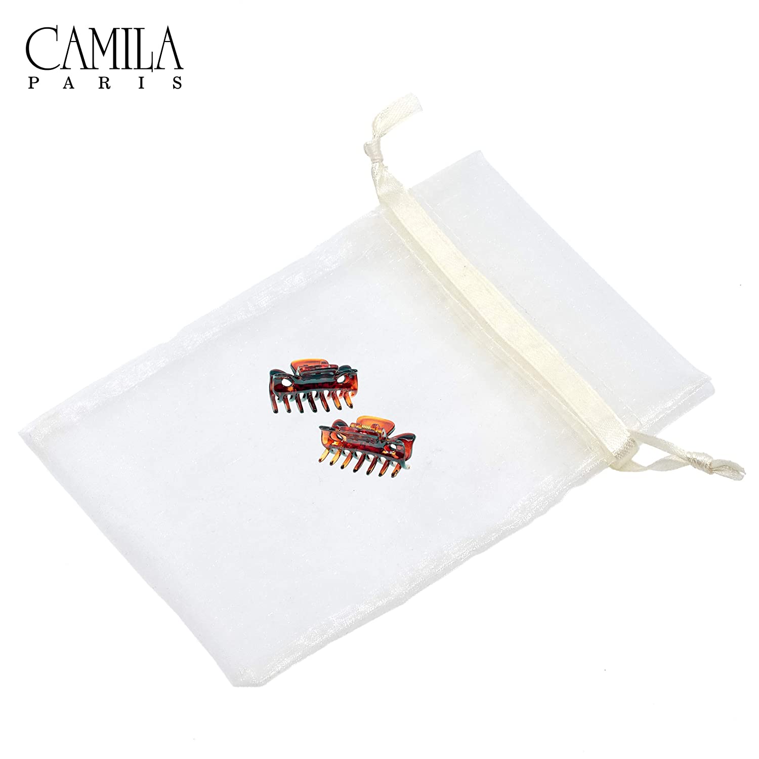 Camila Paris Green Elizabeth French hair clip cellulose acetate