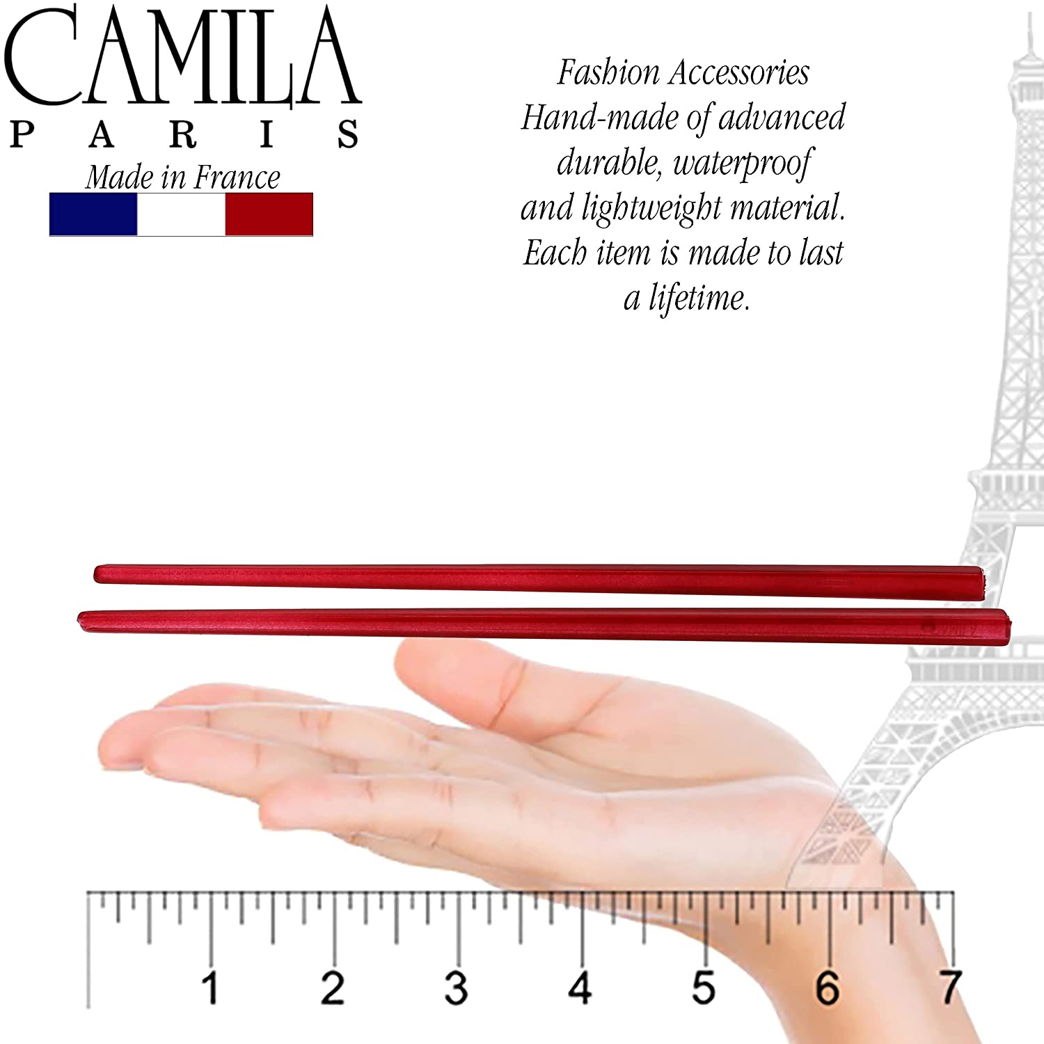 Camila Paris French hair stick cellulose acetate
