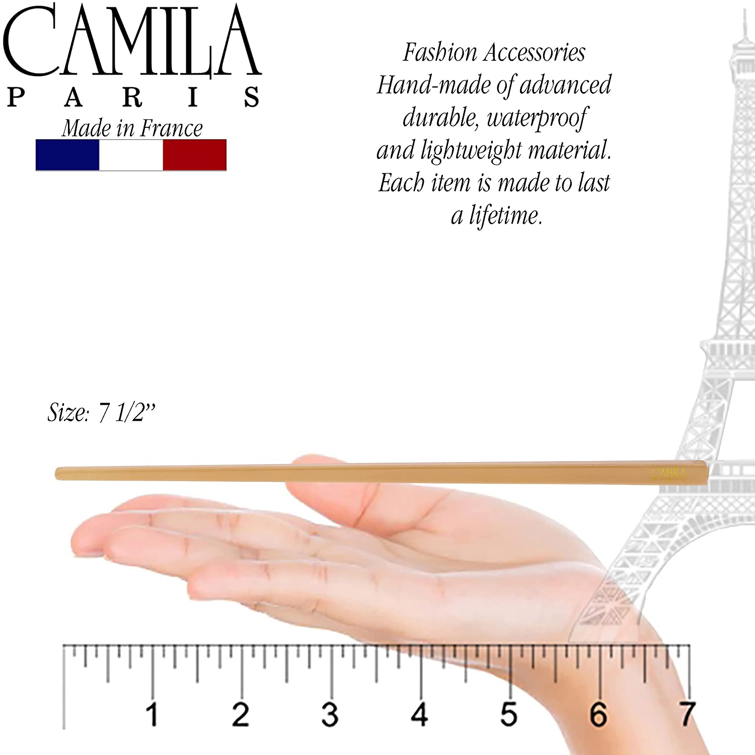 Camila Paris French hair stick cellulose acetate