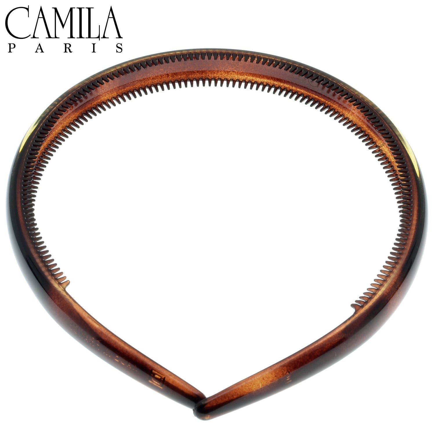 Camila Paris Black 0.35 inch Classic Comfort French headband cellulose acetate