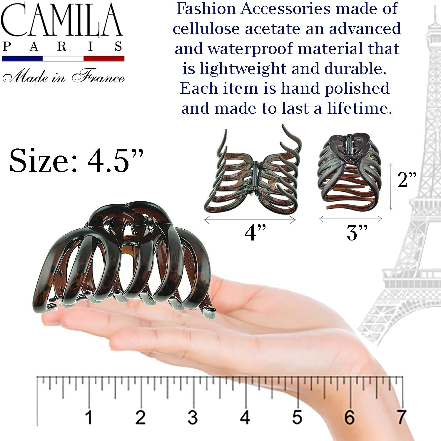 Camila Paris Unity French claw clip cellulose acetate