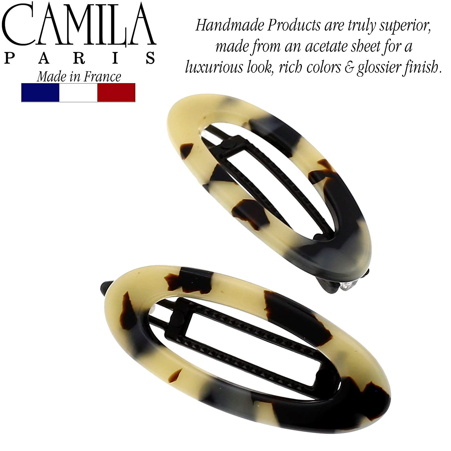 Camila Paris 2 inch Metal-Free French barrette cellulose acetate