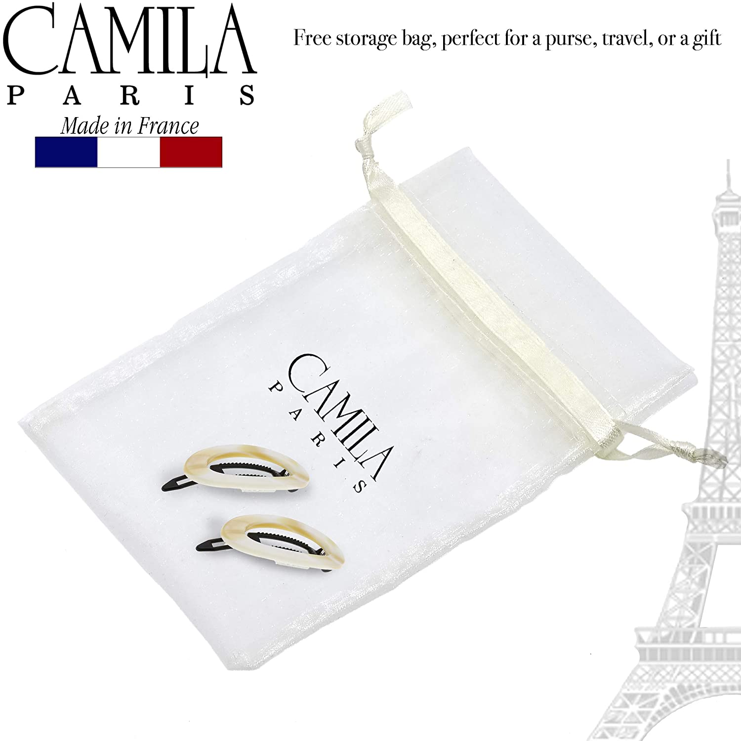 Camila Paris Tokyo 2 inch Metal-Free French barrette cellulose acetate