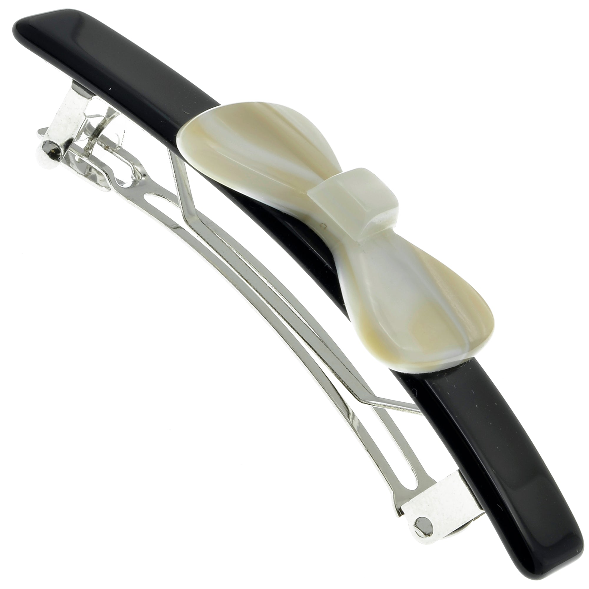 Camila Paris Black/White French barrette cellulose acetate handmade