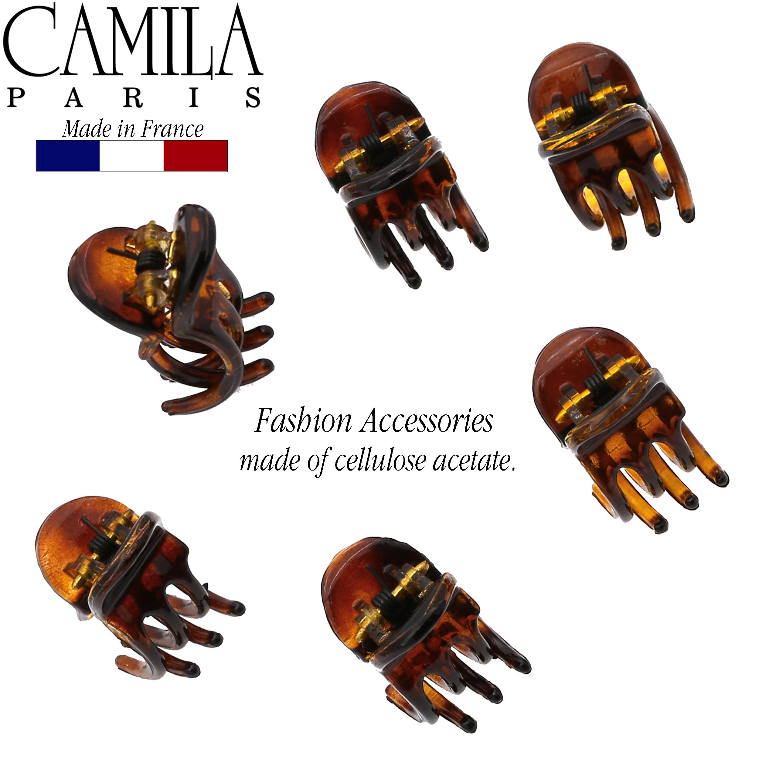Camila Paris Beige French hair clip cellulose acetate