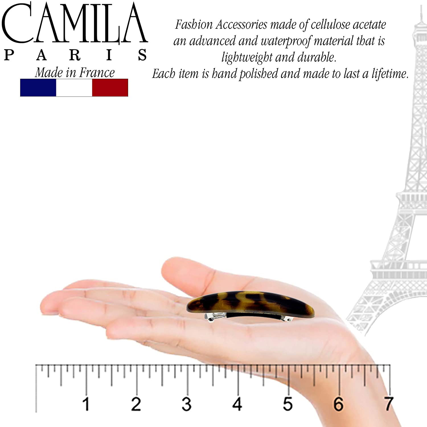 Camila Paris French barrette cellulose acetate