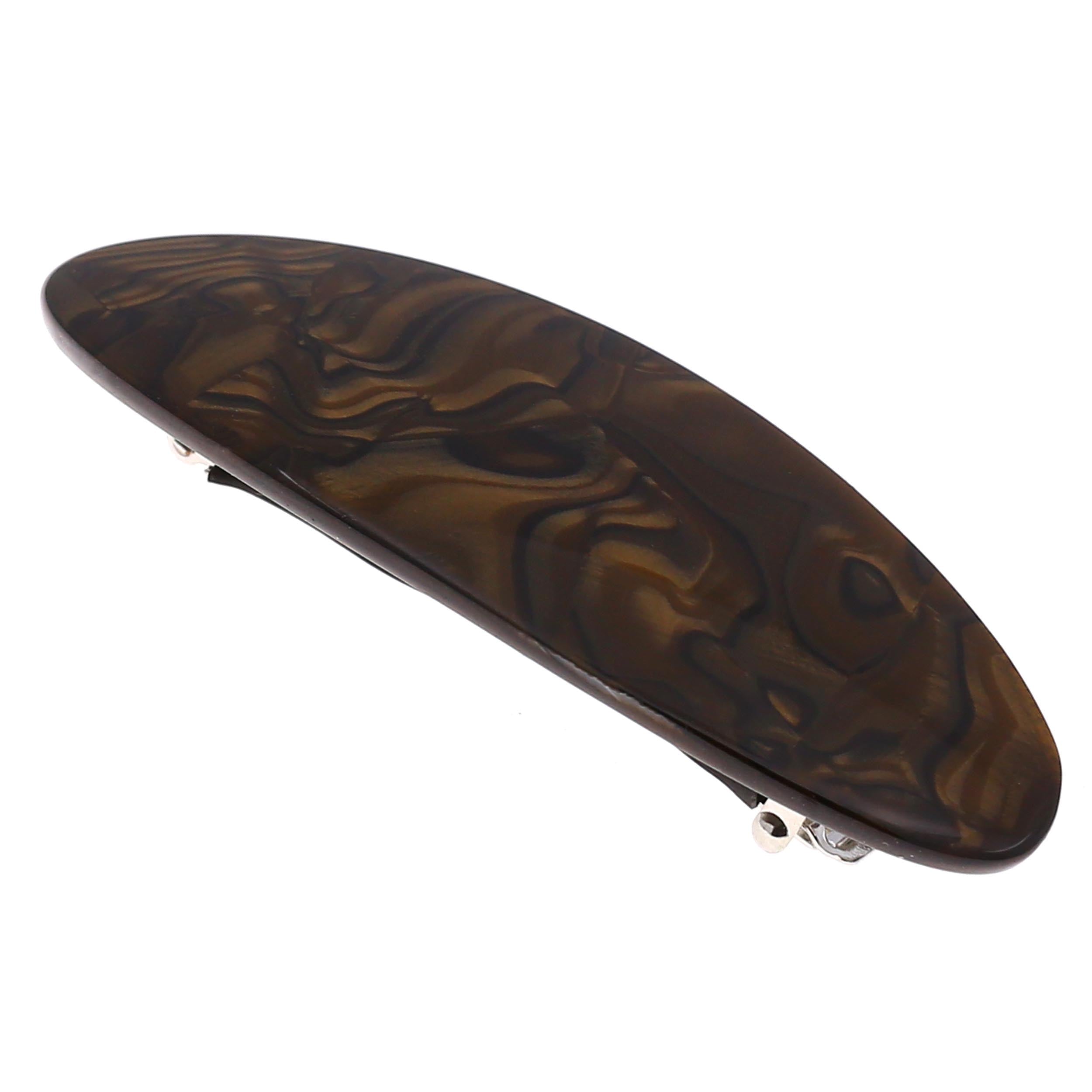 Camila Paris Brown French barrette cellulose acetate handmade