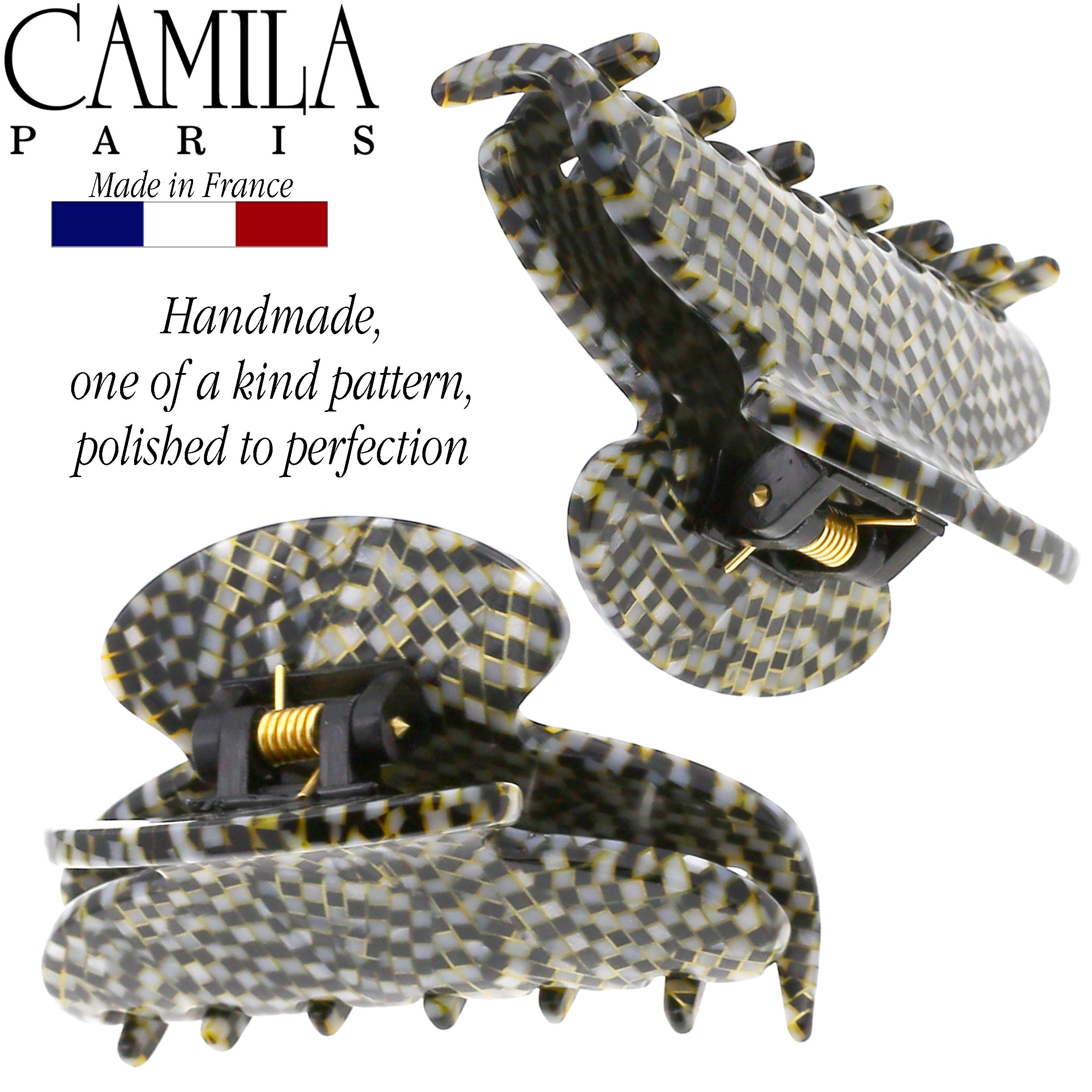 Camila Paris French hair clip cellulose acetate handmade