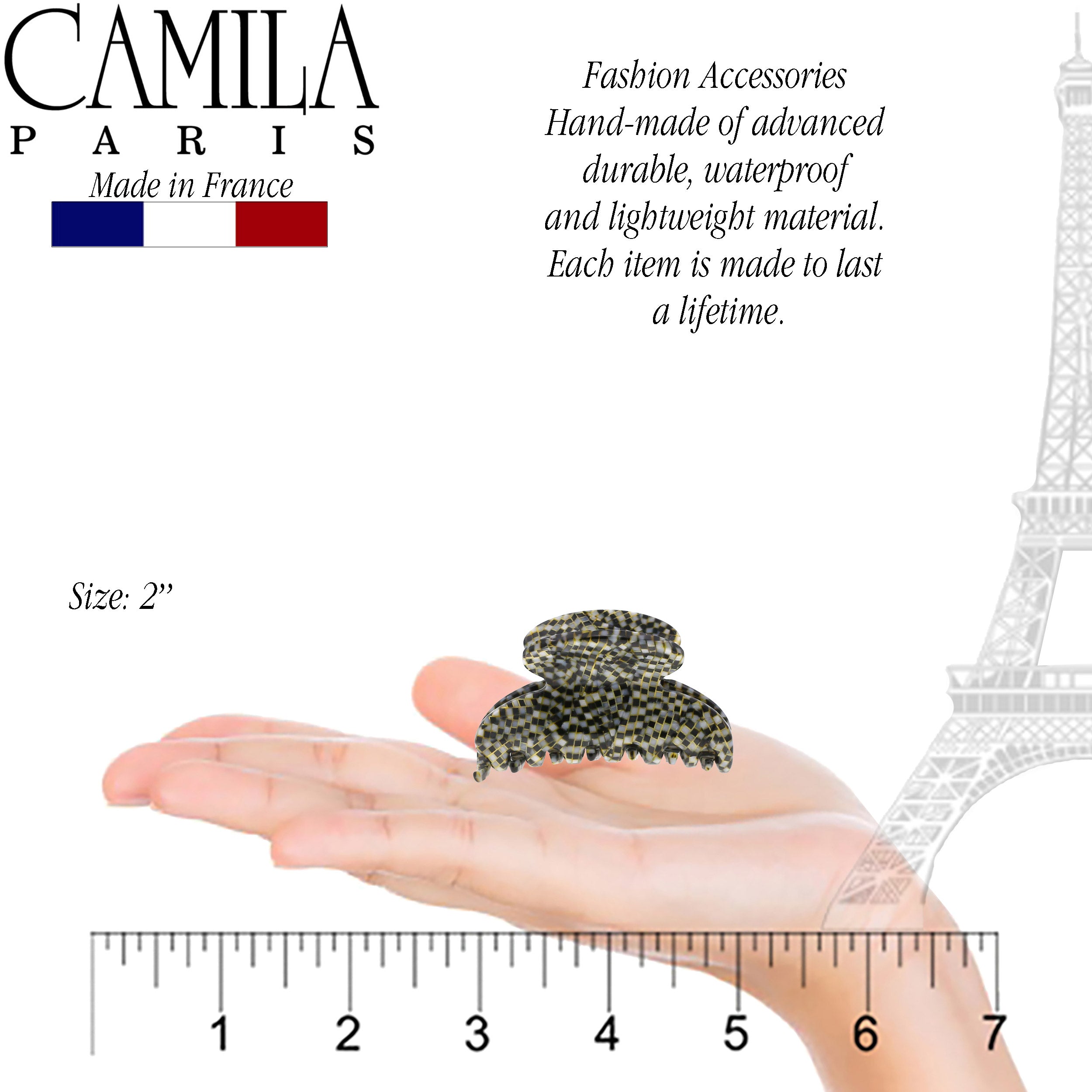 Camila Paris French hair clip cellulose acetate handmade