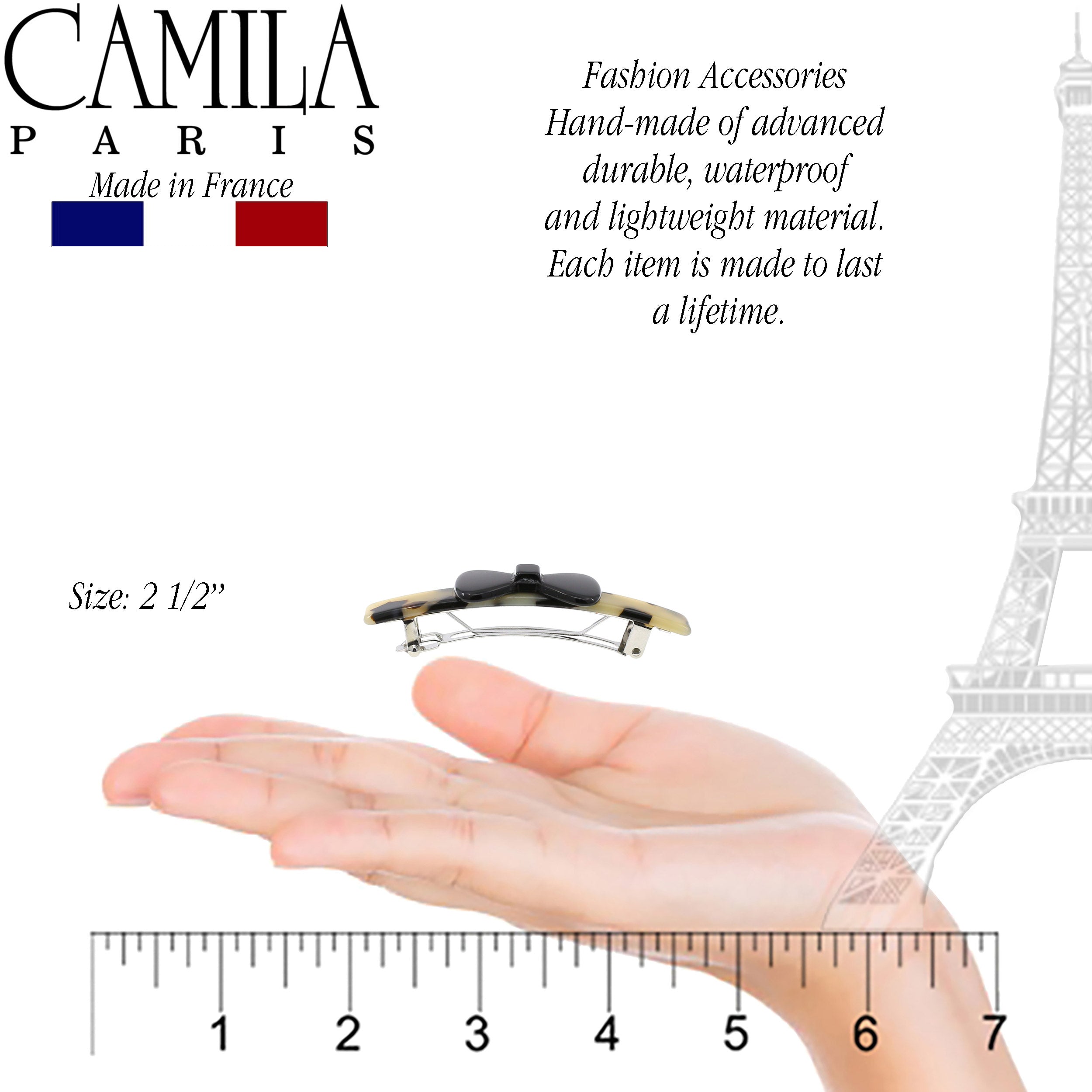 Camila Paris French barrette cellulose acetate handmade