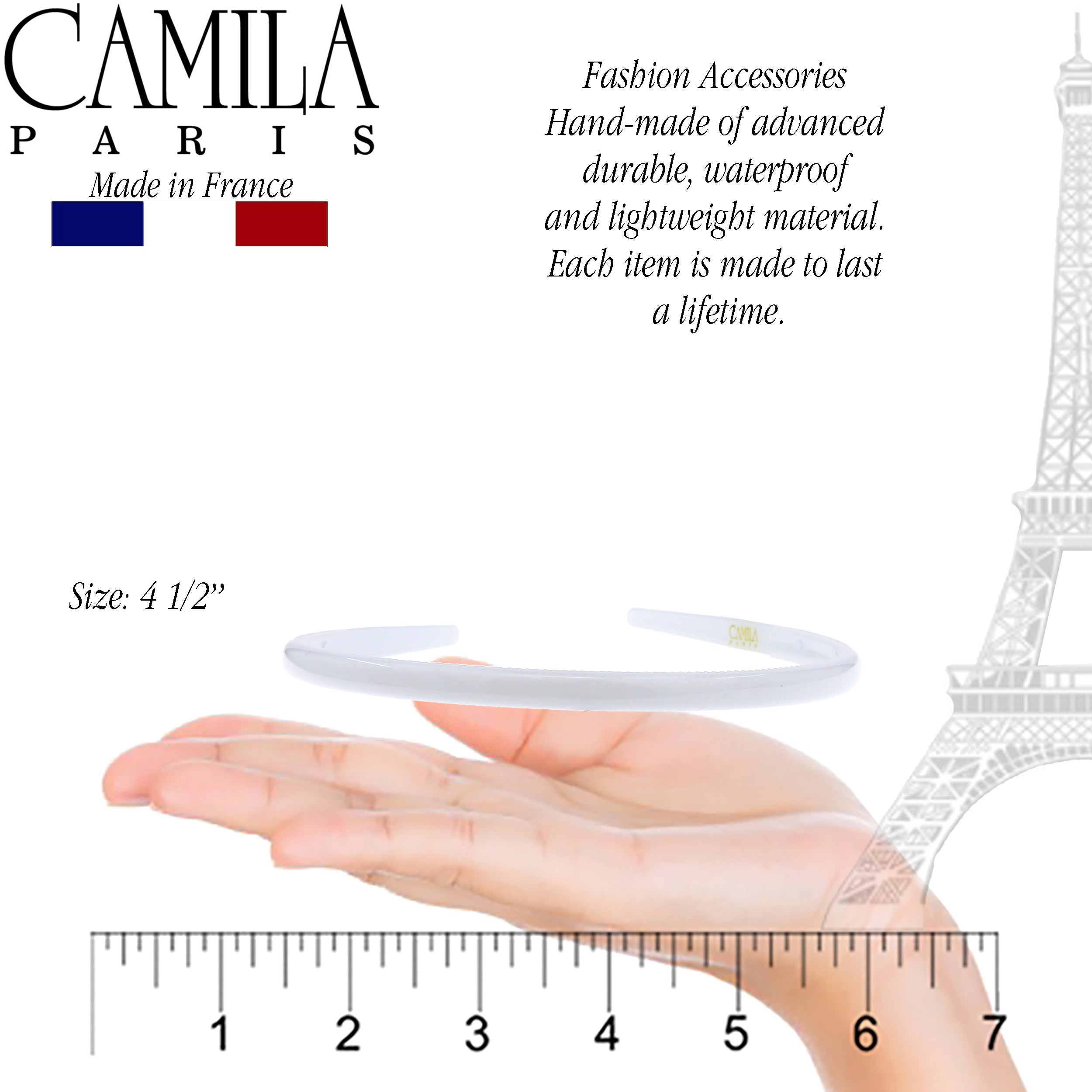 Camila Paris 0.20 inch Classic Comfort French headband cellulose acetate