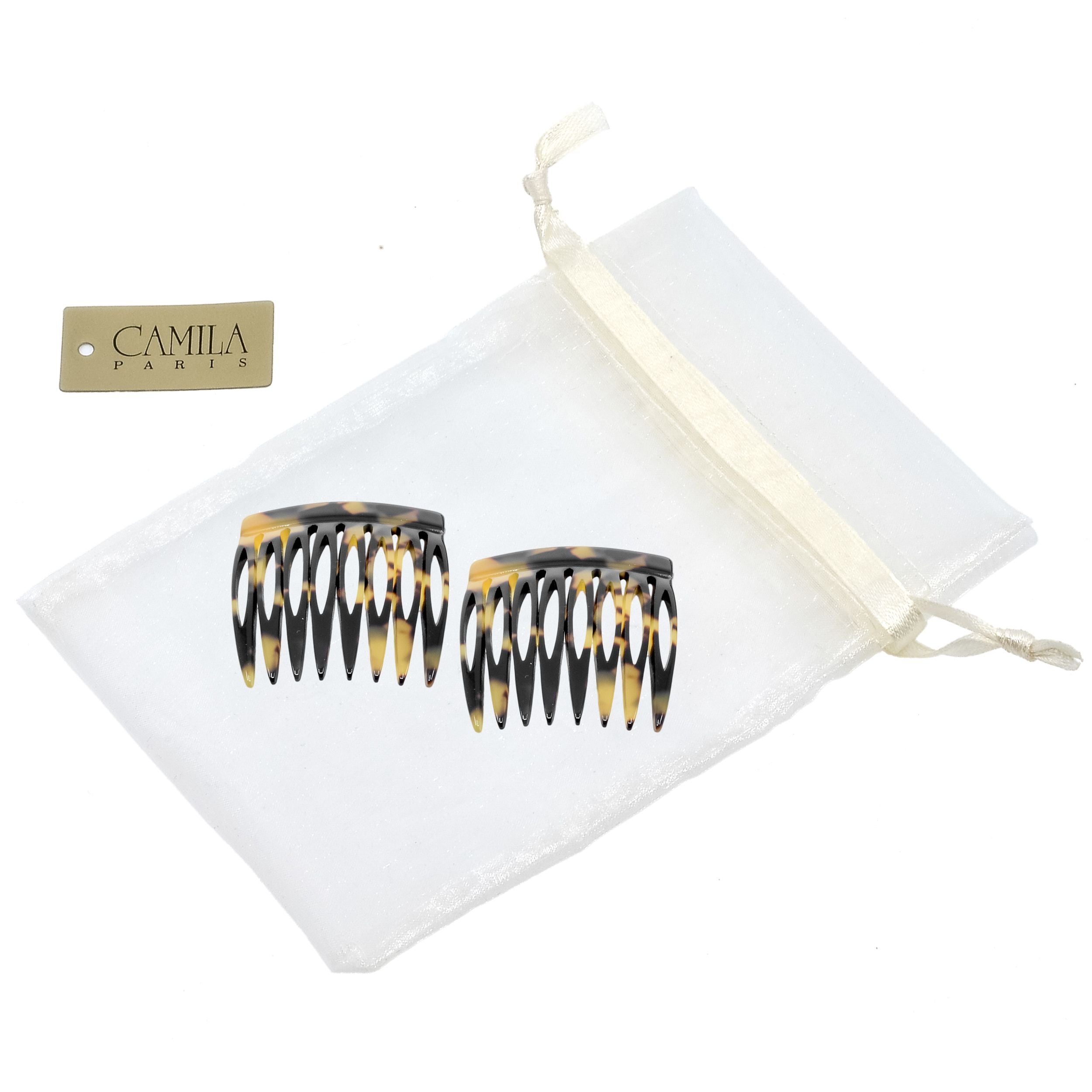 Camila Paris Detangling French side comb cellulose acetate handmade